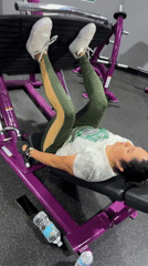 Woman completes evening gym workout in Puebla, Mexico