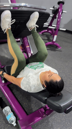 Woman completes evening gym workout in Puebla, Mexico
