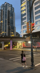 Evening scenes documented around Vancouver's Science World district