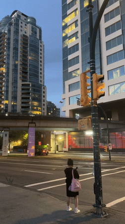 Evening scenes documented around Vancouver's Science World district