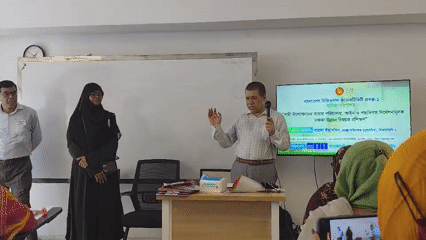 Small conference or classroom presentation in Dhaka
