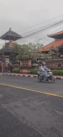 Traditional temple gathering observed in Sukawati, Bali