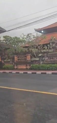 Traditional temple gathering observed in Sukawati, Bali