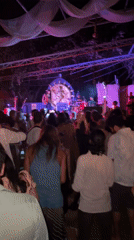 Outdoor concert draws dancing crowd in Arambol, India