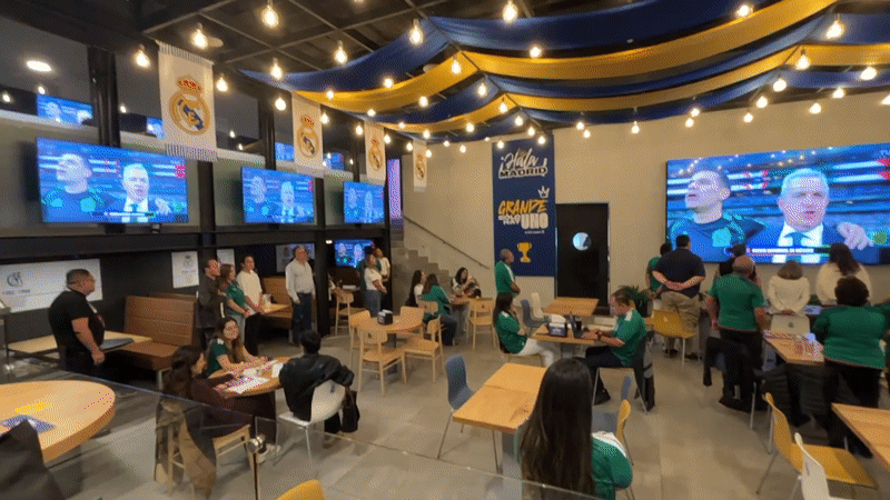 Real Madrid fan bar in Mexico City buzzing on match night