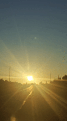 Dawn road captured on video in rural Russia