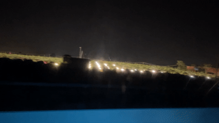 Fireworks light up night sky over vineyard in Vietnam
