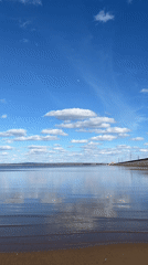 Family enjoys beach outing in Noviy, Russia