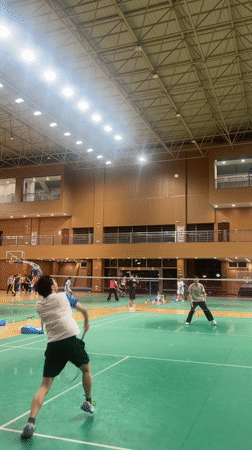 Daily life scenes captured across Chongqing include badminton, walking