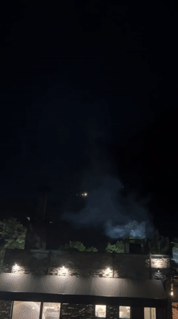 Colored lights and smoke observed in Milanovo night sky