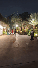 Nighttime garden fair and street food market, Central Jakarta