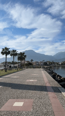 Morning coastal pathway documented in Fethiye, Turkey