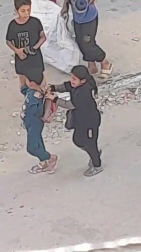 Morning street activity documented in Khan Yunis, Palestinian Territory