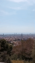Panoramic view of Barcelona captured from elevated position