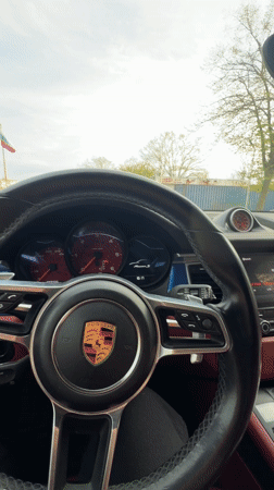 Luxury Porsche interior documented in Varna, Bulgaria