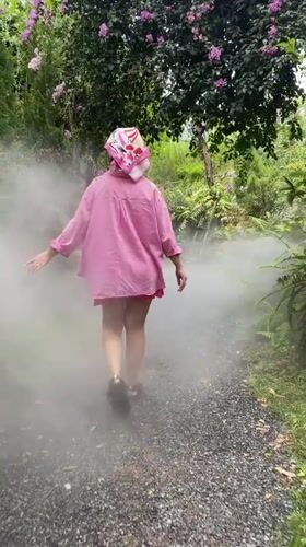 Visitors explore garden attractions in Nam Nha Trang