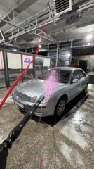 Ford Mondeo gets foamy wash at Pavlodar self-service car wash