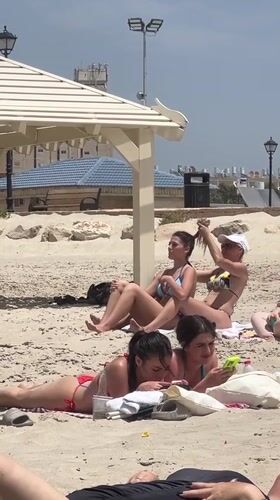 Beach recreation activities observed at Kiryat Yam, Israel