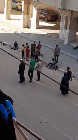Kids fill Khan Yunis streets with soccer and street games
