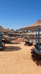 Sunny beach day at Sharm El Sheikh resort