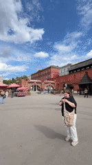 Crowds and selfies at Moscow's Old Tower plaza