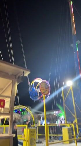 Colorful thrill ride lights up a summer night in Nesebar
