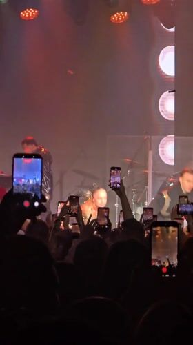 Concert performance by gold-clad female singer in Kaliningrad