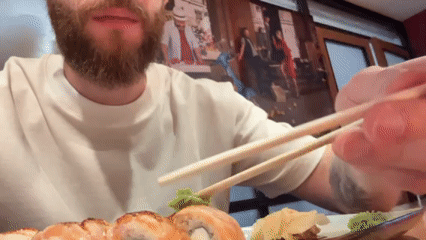 Family dining scene captured at Saint Petersburg restaurant