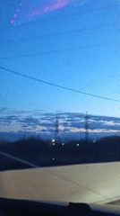 Twilight highway drive captured on video near Nizhnevartovsk, Russia