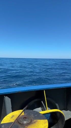 Ship crew cooks chicken skewers on Mediterranean voyage