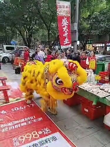 Lion dance performance observed in Yuzhong District, China