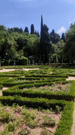 Visitor documents Barcelona's historic gardens and Greek theater complex