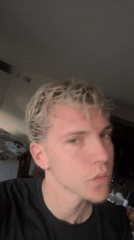 Young man recorded making expressions on camera in LA