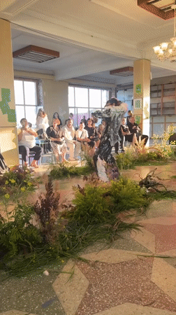 Fashion show and live performances at Komsomolsk-on-Amur indoor venue