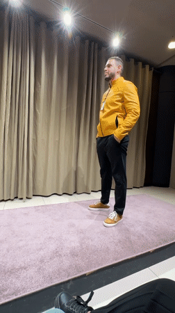 Fashion show held in Marrakesh featuring purple runway