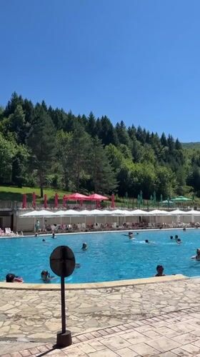 Afternoon at a traditional Bulgarian mehana and pool complex