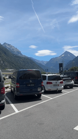 Pit stop at a mountain-side SOCAR station in Schattdorf