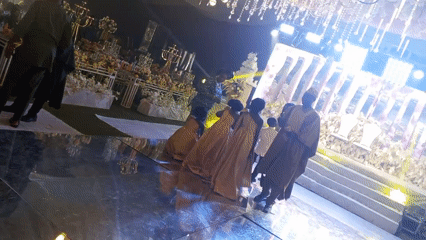 Wedding reception documented in Jos, Nigeria with decorative preparations