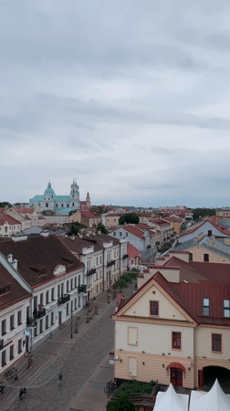Traditional life captured in historic Hrodna city center