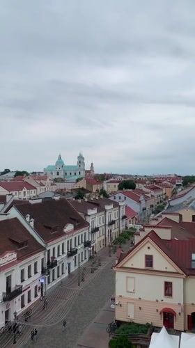 Traditional life captured in historic Hrodna city center