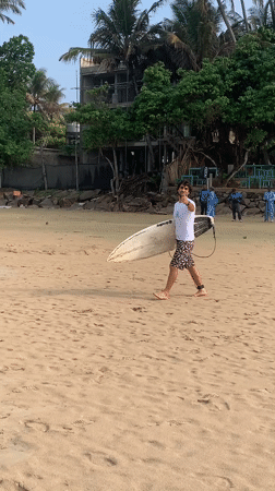 Early morning beach activity captured in Sri Lanka coastal towns