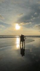 Sunset strolls and footprints captured at Kuta Beach
