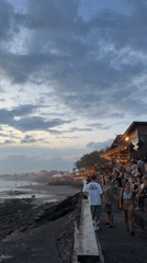 Morning beach life captured in North Kuta Indonesia