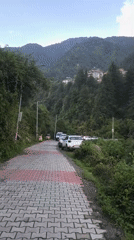Walking the roads and paths of Haini on a cloudy afternoon
