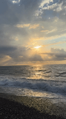 Batumi sunset beach and iconic fountain sculpture, July 2026