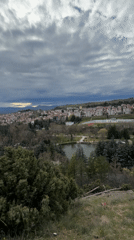 Panoramic views capture Sandanski town and sports stadium