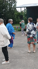 Casual community gathering with kids and families in Посад