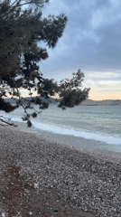 Sunset evening scenes captured along Bar Montenegro's Adriatic coastline