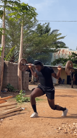 Morning outdoor weightlifting session observed in Akwanga, Nigeria