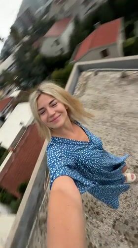 Stormy skies over Budva, filmed from a rooftop